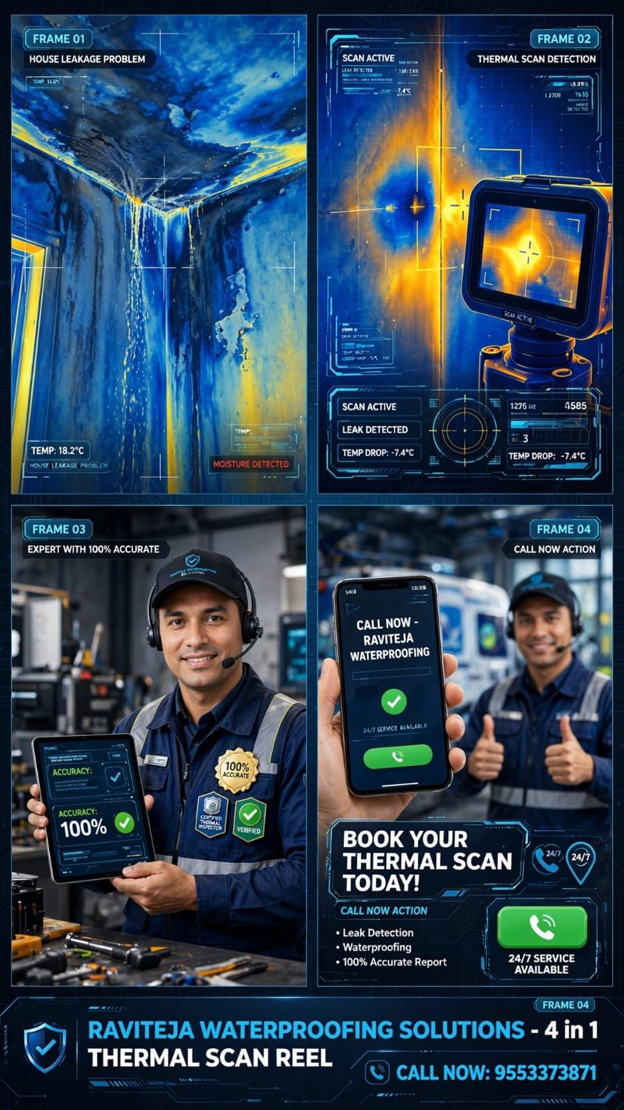 Thermal scan leak detection service sheet